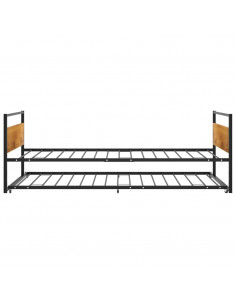 Giroletto Estraibile Nero in Metallo 90x200 cm