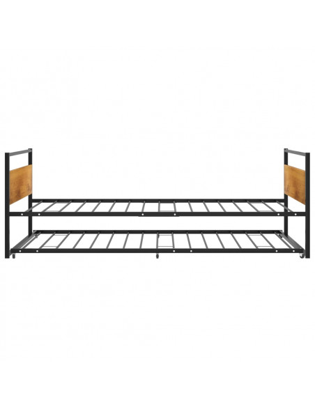 Giroletto Estraibile Nero in Metallo 90x200 cm