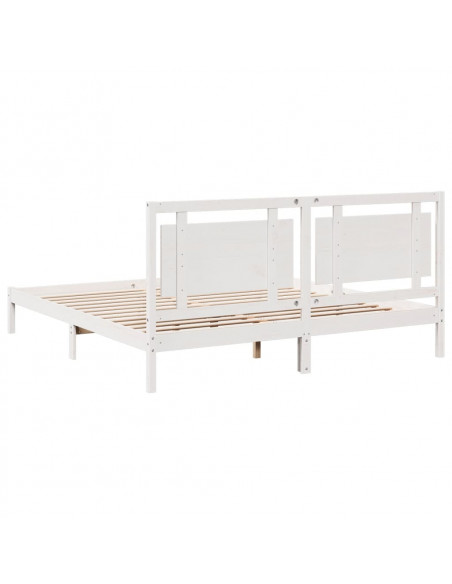 Giroletto Extra Lungo senza Materasso Bianco 200x210cm Massello