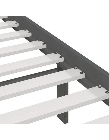 Giroletto Grigio 135x190 cm Double in Legno Massello di Pino