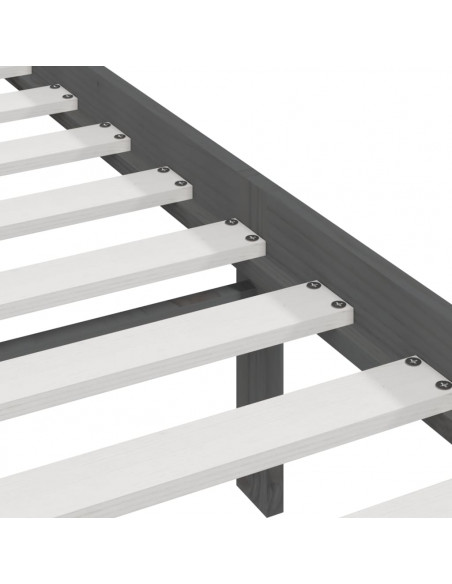 Giroletto Grigio 150x200 cm King in Legno Massello di Pino