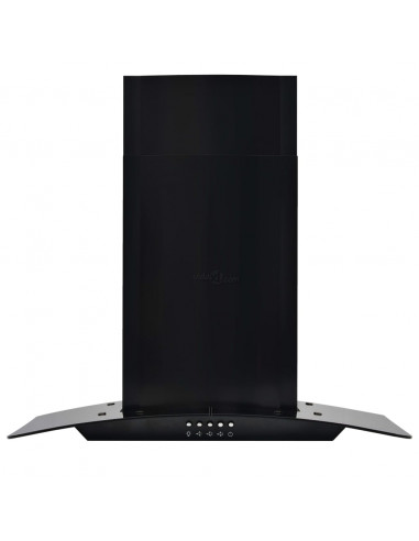 Cappa Aspirante a Muro Acciaio Inox 756 m³/h 60 cm Nera