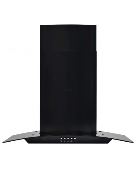Cappa Aspirante a Muro Acciaio Inox 756 m³/h 60 cm Nera