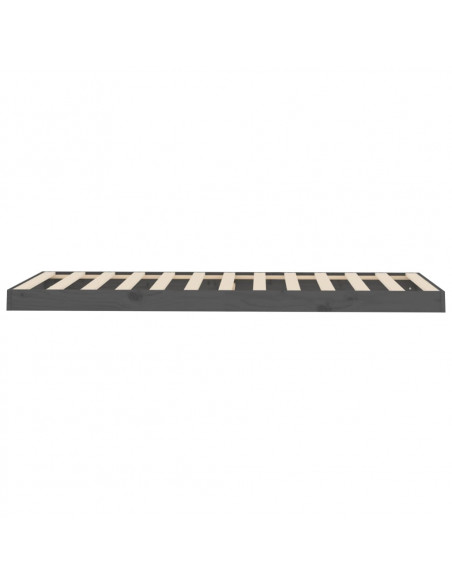 Giroletto Grigio 75x190 cm Small Single Legno Massello di Pino