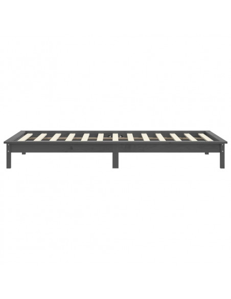Giroletto Grigio 90x190 cm Single in Legno Massello di Pino