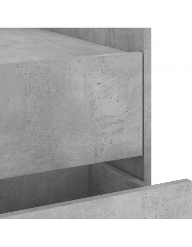 Comodino Grigio Cemento 45x50x50 cm in Truciolato