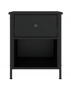 Comodini 2 pz Neri 40x42x50 cm in Legno Multistrato 2