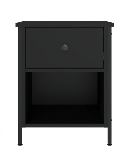 Comodini 2 pz Neri 40x42x50 cm in Legno Multistrato