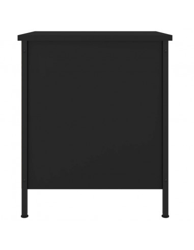 Comodini 2 pz Neri 40x42x50 cm in Legno Multistrato