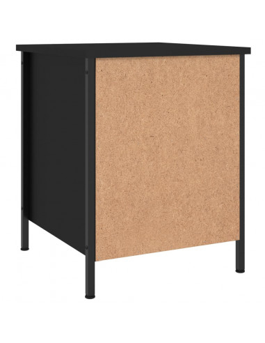 Comodini 2 pz Neri 40x42x50 cm in Legno Multistrato