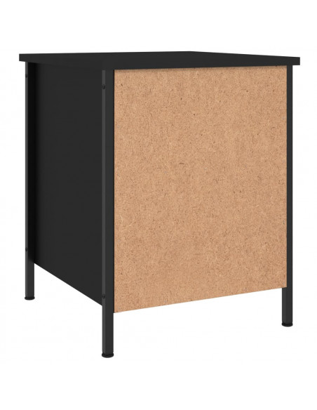 Comodini 2 pz Neri 40x42x50 cm in Legno Multistrato