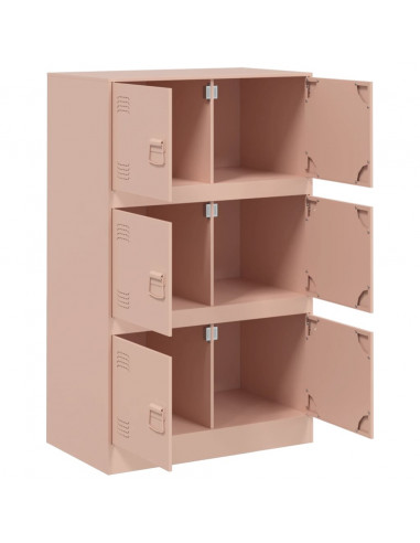 Credenza Rosa 67x39x107 cm in Acciaio