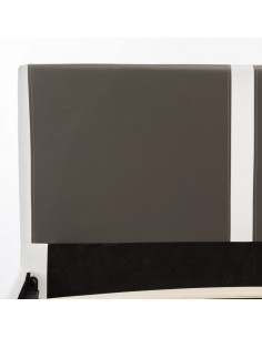 Giroletto Grigio e Bianco in Similpelle 180x200 cm