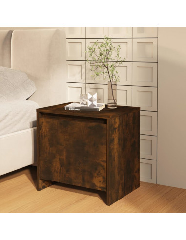 Comodini 2 pz Rovere Fumo 45x34x44,5 cm in Truciolato