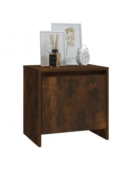 Comodini 2 pz Rovere Fumo 45x34x44,5 cm in Truciolato