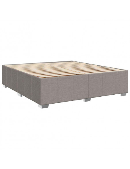 Giroletto a Molle con Materasso Tortora 200x200 cm in Tessuto