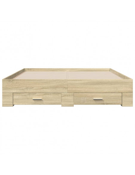 Giroletto Cassetti Rovere Sonoma 150x200 cm Legno Multistrato