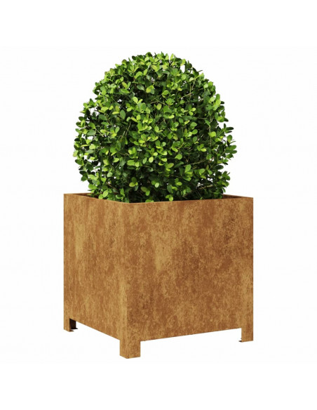 Fioriera da Giardino 40x40x40 cm in Acciaio Corten