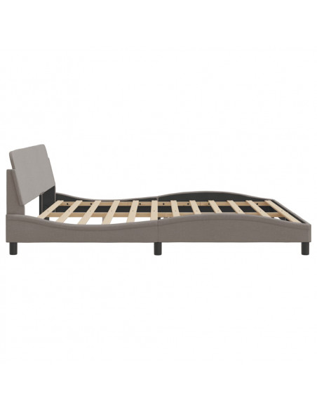 Giroletto con Testiera Marrone Scuro 200x200 cm in Tessuto