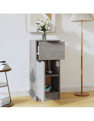 Credenza Grigio Cemento 30x30x70 cm in Legno Multistrato