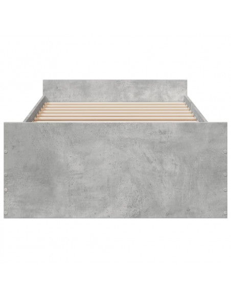 Giroletto Cassetti Grigio Cemento 100x200 cm Legno Multistrato