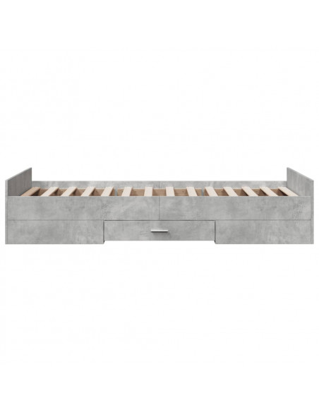 Giroletto Cassetti Grigio Cemento 100x200 cm Legno Multistrato