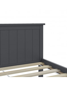 Giroletto Grigio in Legno Massello di Pino 160x200 cm