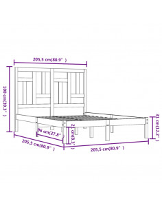 Giroletto Grigio in Legno Massello di Pino 200x200 cm