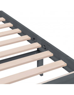 Giroletto Grigio in Legno Massello di Pino 200x200 cm