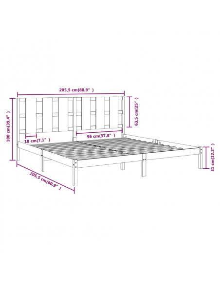 Giroletto Grigio in Legno Massello di Pino 200x200 cm