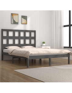 Giroletto Grigio in Legno Massello di Pino 200x200 cm