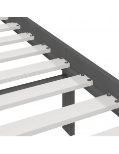 Giroletto Grigio in Legno Massello di Pino 200x200 cm