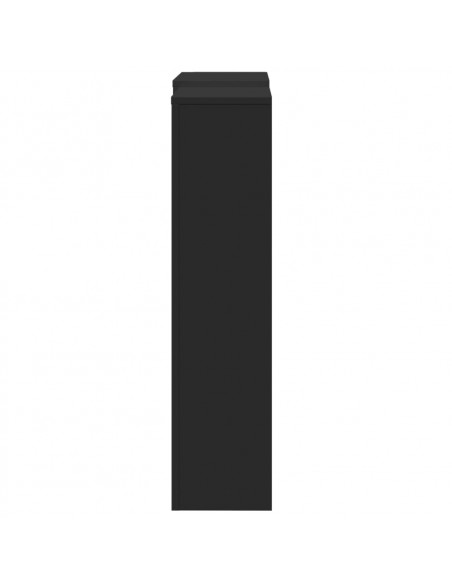 Copertura Termosifone Nera 205x21,5x83,5 cm Legno Multistrato