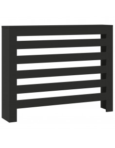Copertura Termosifone Nera 104x20x82 cm Legno Multistrato 2