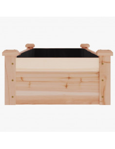 Fioriera Rialzata da Giardino Fodera 120x45x25cm Massello Abete