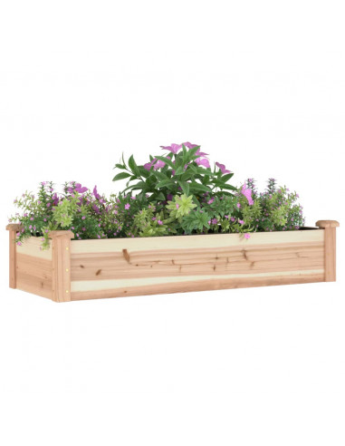 Fioriera Rialzata da Giardino Fodera 120x45x25cm Massello Abete