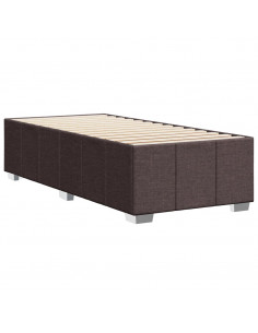Giroletto senza Materasso Marrone Scuro 100x200 cm Tessuto
