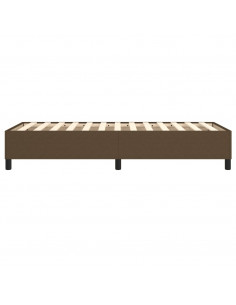 Struttura Letto a Rete a Molle Marrone Scuro 100x200 cm Tessuto