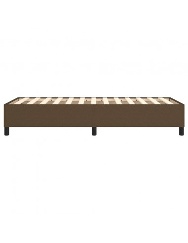 Struttura Letto a Rete a Molle Marrone Scuro 100x200 cm Tessuto