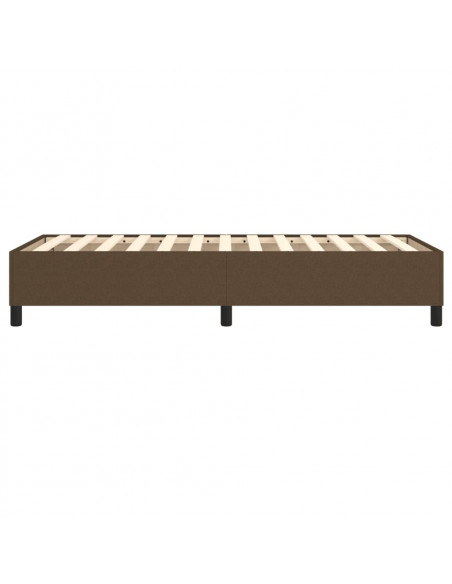 Struttura Letto a Rete a Molle Marrone Scuro 100x200 cm Tessuto
