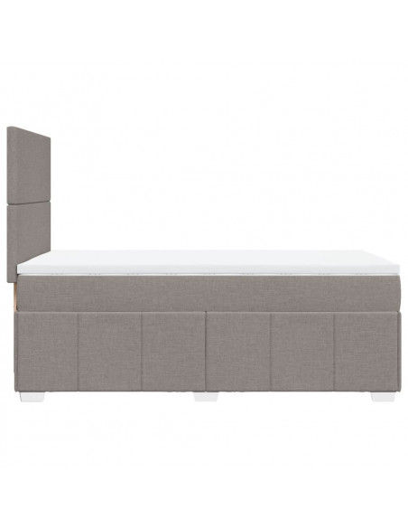 Giroletto a Molle con Materasso Tortora 100x200 cm in Tessuto