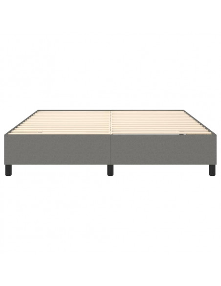 Giroletto a Molle Grigio Scuro 160x200 cm in Tessuto