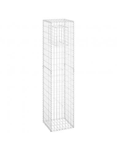 Cesto a Gabbione a Torre 40x40x180 cm in Ferro