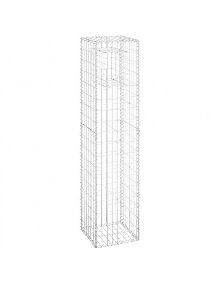 Cesto a Gabbione a Torre 40x40x180 cm in Ferro