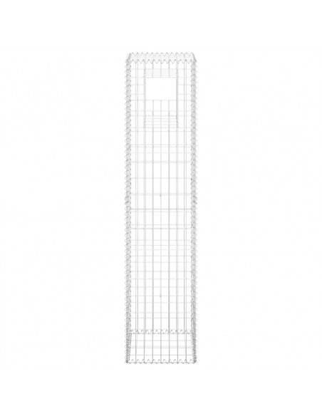 Cesto a Gabbione a Torre 40x40x180 cm in Ferro