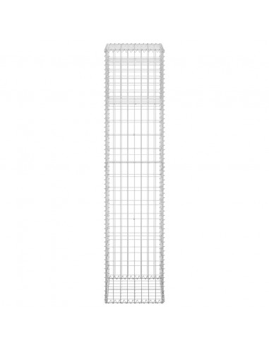 Cesto a Gabbione a Torre 40x40x180 cm in Ferro