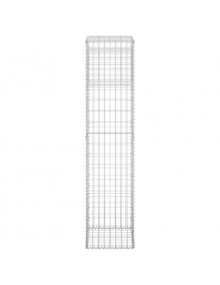 Cesto a Gabbione a Torre 40x40x180 cm in Ferro