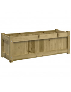 Fioriera da Giardino 90x31x31 cm in Legno di Pino Impregnato 2