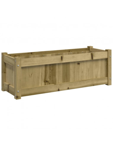 Fioriera da Giardino 90x31x31 cm in Legno di Pino Impregnato