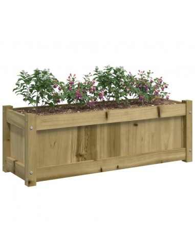Fioriera da Giardino 90x31x31 cm in Legno di Pino Impregnato
